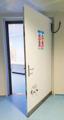 Electromagnetic Locking Customized Color White RF Shielding Door For MRI Machine Room