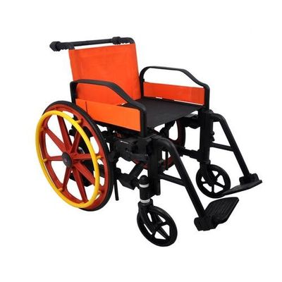 Anti-Ferrous Wheelchair with Manual Push-to-Lock Brakes, Aluminum Alloy Frame, Made for 3.0T MRI Suites, Comfortable & Lightweight